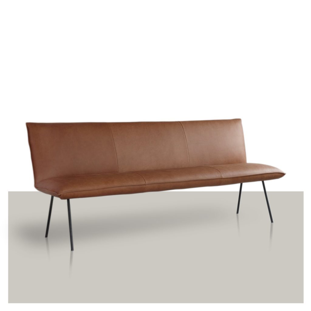 Leren-eettafel-bankje-met-zwarte-pootjes-voorkant-Van-Tafel