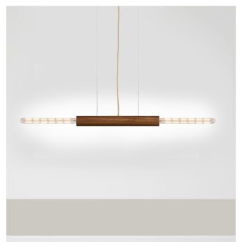 houten vintage langwerpige hanglamp Van Tafel