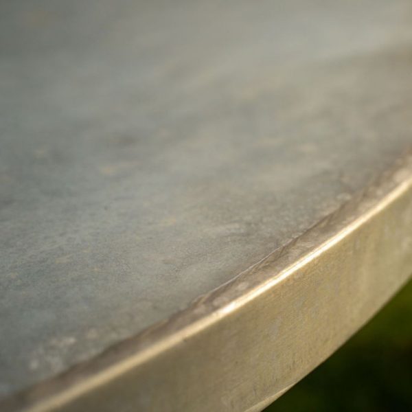 Tuintafel zink detail rand
