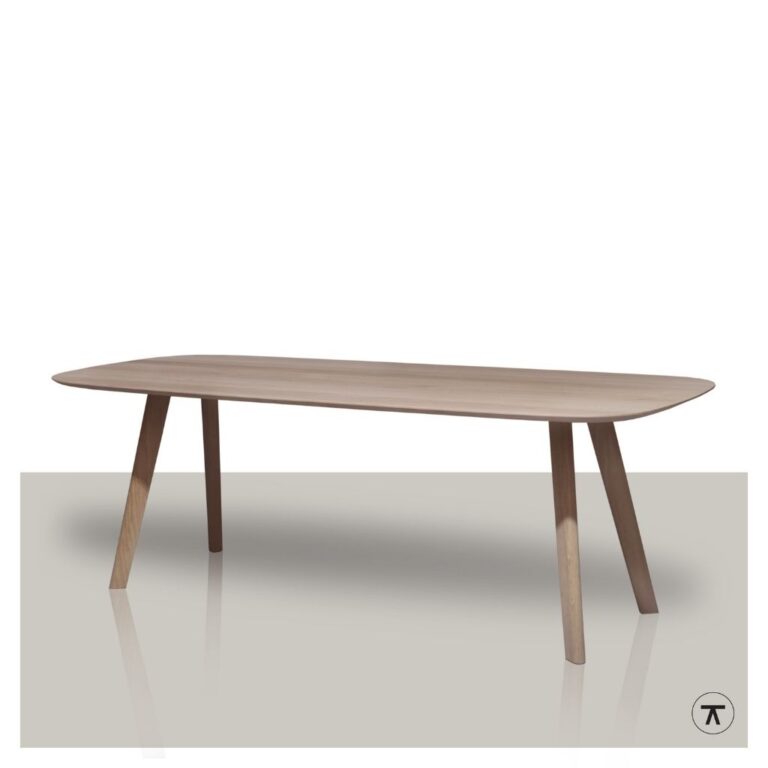 Ball-Deens-ovale-eettafel-met-massief-eiken-poten-blank