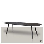 Rond-Fins-Ovale-eettafel-met-ronde-poot-zwart