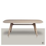 Twins-Deens-ovale-eiken-eettafel-met-rank-houten-onderstel-onderling verbonden-naturel