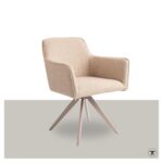 Stoel Hofu met een lichte zitting en lichte kleur poot