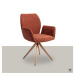 Stoel Misaki in terra kleur met draaipoot