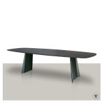 Fins ovale tafel met Emmet metalen onderstel
