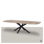 Fins ovale tafel Matrix48 naturel eikenhout