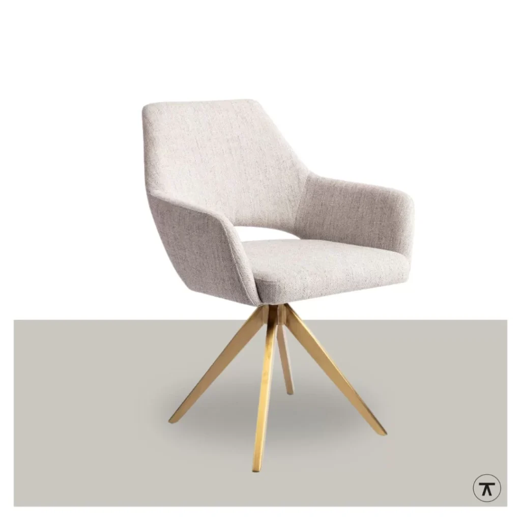 Stoel Yanai - gouden-draaionderstel