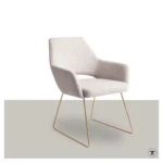 Stoel Yanai - gouden-trapeze-onderstel