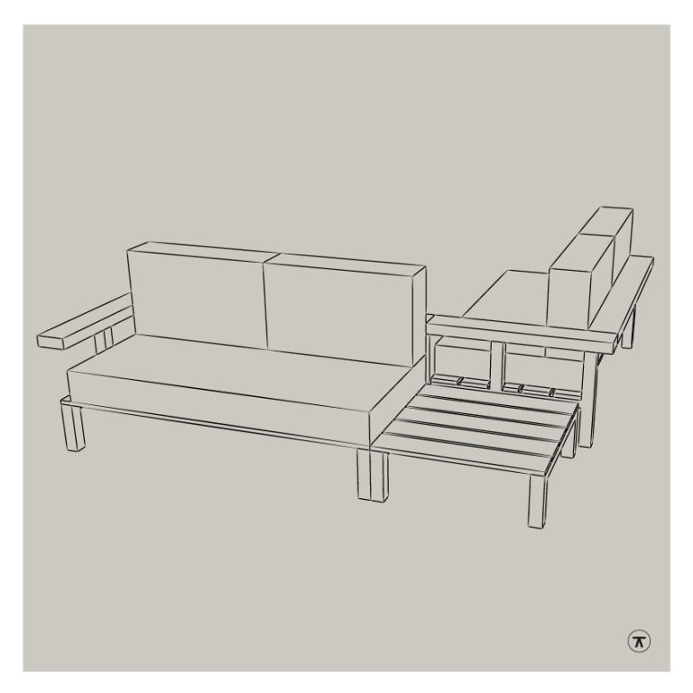 Loungebank Domino hoekopstelling