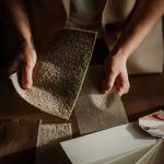 Stofstaal keuze in beige tinten boucle