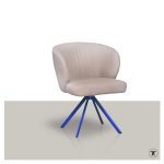 Stoel Yoel met kobaltblauw onderstel