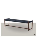 Kuwana Tuinbank Indigo Weave - Espresso wood 160cm