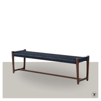 Kuwana Tuinbank Indigo Weave - Espresso wood 160cm