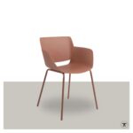 Tuinstoel Koto in de kleur Soft Stone met een inkeping in de rugleuning