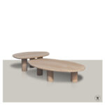 Organische salontafel Millie in 2 verschillende afmetingen