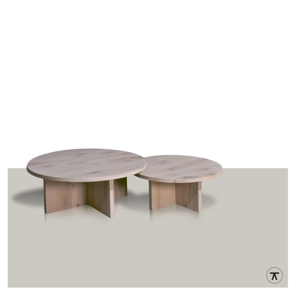 Ronde salontafels Oord in 2 verschillende afmetingen