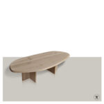 Kiezelvormige salontafel Rhodee