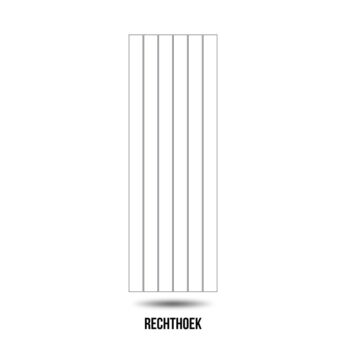 Lijntekening rechthoekige tuintafel van Padoukhout