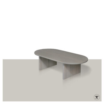Grijze plat ovale salontafel Snow