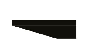 Randafwerking tafelblad Slant 60 graden naar binnen