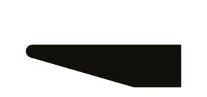 Randafwerking tafelblad Stub 60 graden naar binnen