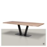 Boomstamtafel Heart met metalen V onderstel