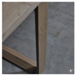 Close-up houten tafel onderstel