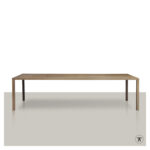 Rechthoekige tafel Forty Four zijaanzicht