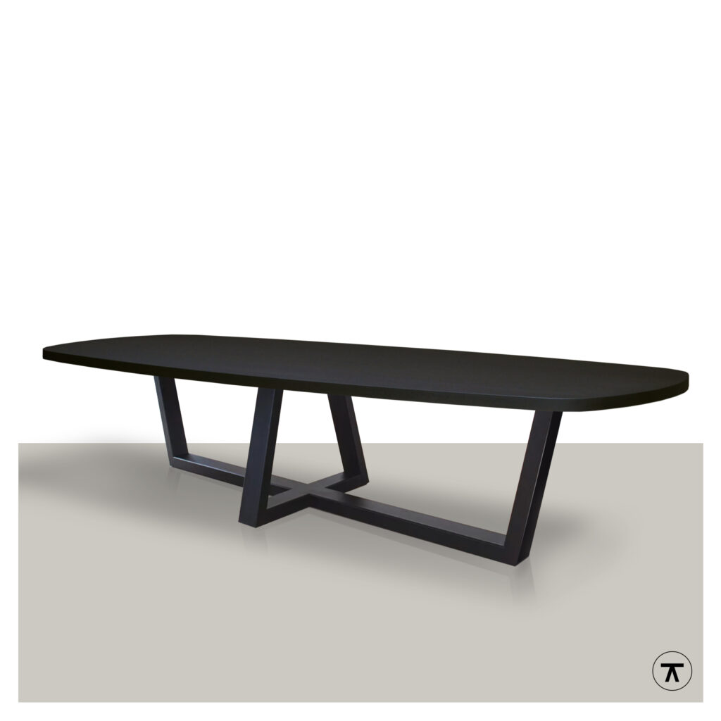 Deens ovale tafel New York zwart