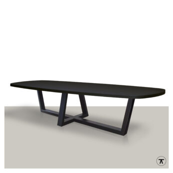 Deens ovale tafel New York zwart