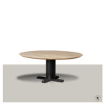 Ronde tafel Raux met metalen teen onderstel