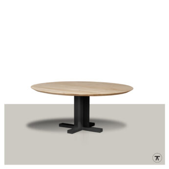 Ronde tafel Raux met metalen teen onderstel