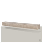 TV-kast Groove met 4 kleppen in blank eiken zwevend