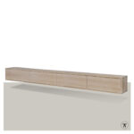 TV-kast Ronda met 4 kleppen in blank eiken zwevend