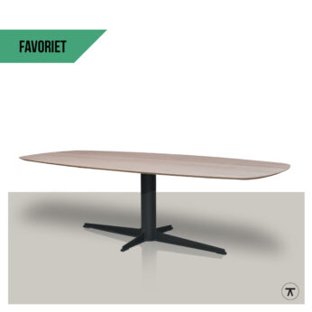 Fins ovale tafel Bird met label FAVORIET
