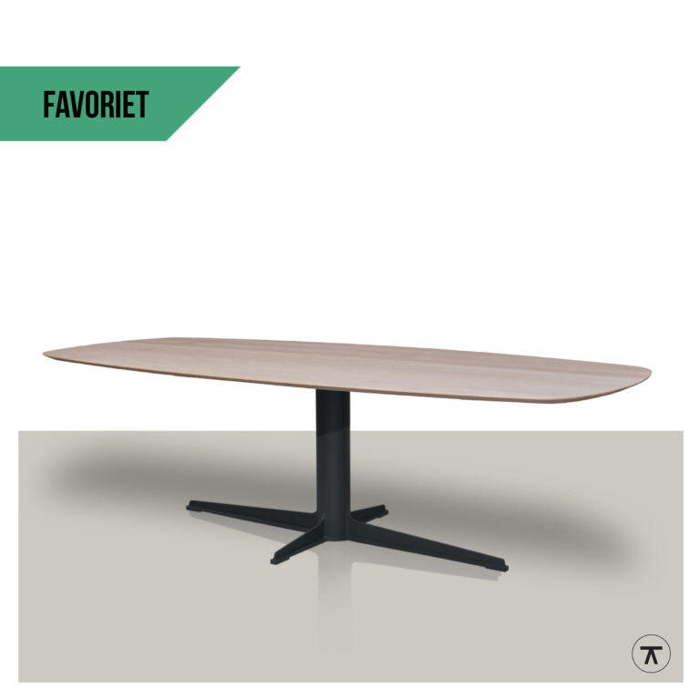 Fins ovale tafel Bird met label FAVORIET