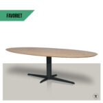 Ovale tafel Flamingo met label FAVORIET