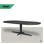 Favoriet Plat ovale tafel Flam middenpoot zwart