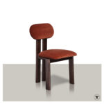 Houten eetkamerstoel Wendy met terra zitting