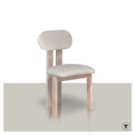 Houten eetkamerstoel Wendy met lichte zitting