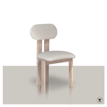 Houten eetkamerstoel Wendy met lichte zitting