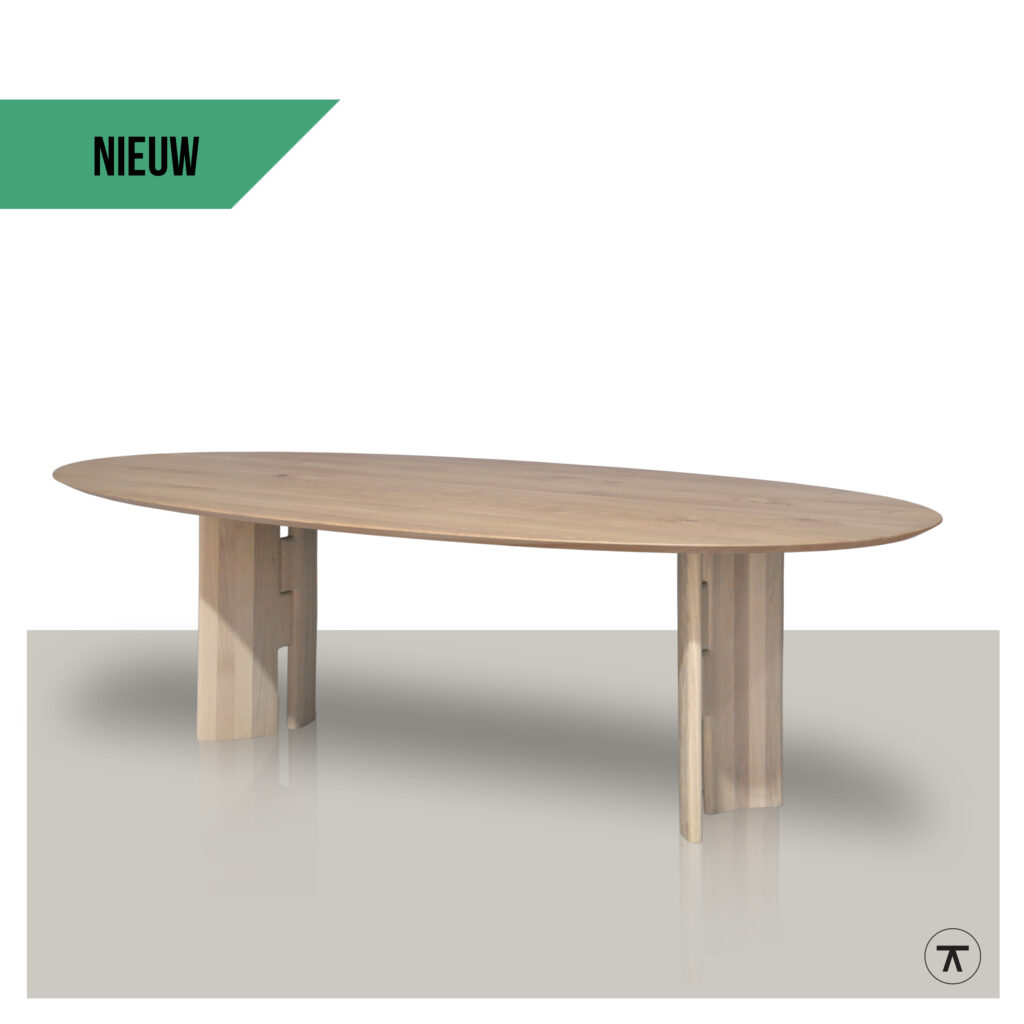Ovale tafel Allore met label NIEUW