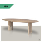 Ovale tafel Allore met label NIEUW