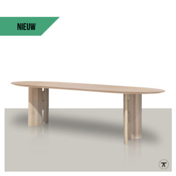 Plat ovale tafel Ibiza met label NIEUW