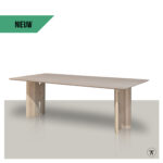 Rechthoekige tafel Rasha met verjongde rand