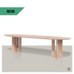 Plat ovale tafel Bauhaus met label NIEUW