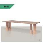 Rechthoekige tafel Breton met label NIEUW