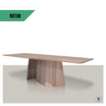 Rechthoekige tafel Vorbanoza met label NIEUW