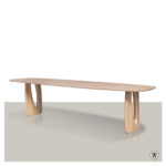 Deens ovale tafel Balong met houten wang