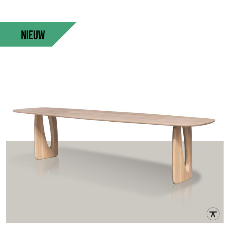 Deens ovale tafel Balong met houten poot
